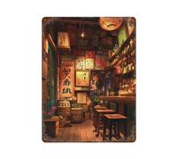 sinyumoney Japanese Bar Interior Decor Plaque En Métal Vintage Style Rétro Pour La Maison, Les Garages Et Les Hommes15.7 x11.8