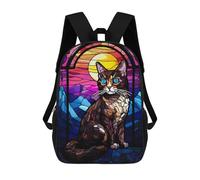 sinyumoney Japanese Bobtail Cat Sacs À Dos Imprimés En 3D 17inch Sac À Dos Scolaire Pour Enfants, Sac À Dos Décontracté Pour La Journée, Sac De Voyage Décontracté Pour Les Élèves Du Collège