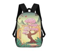 sinyumoney Japanese Bonsai Fuji Ace Sac À Dos Avec Poche, Sacs À Dos Imprimés En 3D, Sacs De Voyage, Sacs À Livres, Sacs D'école Pour Enfants 17inch