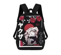 sinyumoney Japanese David Urban Art Sacs À Dos Imprimés En 3D Pour Enfants, Sacs D'école Tendance Pour Garçons, Élèves Du Primaire Et Du Collège 17inch
