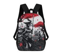 sinyumoney Japanese Duel Ink Wash Sacs À Dos Scolaires Pour Enfants, Sac D'école Imprimé En 3D Pour Garçons, Élèves Du Primaire Et Du Collège 17inch