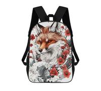 sinyumoney Japanese Fox Tattoo Sacs À Dos Pour Enfants, Cartables Imprimés En 3D, Sacs À Dos Pour Élèves Du Primaire Et Du Collège (garçons Et Filles) 17inch