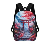 sinyumoney Japanese Garden Gate Sac À Dos Enfant, Cartable Pour Garçons Et Adolescents, Sac À Dos De Voyage, Sac À Dos Scolaire, Sac À Livres 17inch