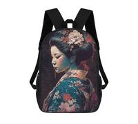 sinyumoney Japanese Geisha Sac À Dos Scolaire Pour Adolescents, Imprimé En 3D, Ajustable, À Poches Tendance, Pour Enfants, Garçons, Filles, Étudiants Et Adolescents 17inch