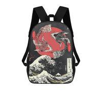 sinyumoney Japanese Koi Fish Sac À Dos Enfant Imprimé En 3D, Sac D'école Pour Garçons, Sac À Dos Cool Et Décontracté, Sac À Dos Amusant Pour Enfants Et Adolescents 17inch