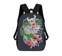 sinyumoney Japanese Koi Fish Sac À Dos Scolaire Pour Enfants, Imprimé En 3D, Pour Garçons, Élèves Du Primaire Et Du Collège 17inch