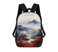 sinyumoney Japanese Misty Landscape Sacs À Dos Pour Enfants, Sac D'école Imprimé En 3D, Cartable Pour Enfants, Sac De Voyage, Sac À Dos Garçon Fille, Sac D'école Pour Enfants 17inch