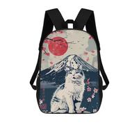 sinyumoney Japanese Nature Kawaii Cat Sacs À Dos Scolaires Pour Enfants, Sac D'école Imprimé En 3D Pour Garçons, Élèves Du Primaire Et Du Collège 17inch