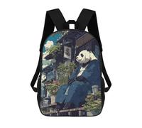 sinyumoney Japanese Panda Bear Anime Sac À Dos Enfant, Cartable, Sac D'école, Motif Dessin Animé 3D, Sac Pour Ordinateur Portable, Pour Garçons Et Filles 17inch
