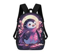 sinyumoney Japanese Penguin Sac À Dos Avec Poche, Sacs À Dos Imprimés En 3D, Sacs De Voyage, Sacs À Livres, Sacs D'école Pour Enfants 17inch