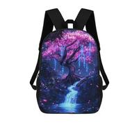 sinyumoney Japanese Pink Flowers Tree Sac À Dos Scolaire Pour Filles Et Garçons, Grand Sac À Dos Léger Pour Enfants Et Étudiants 17inch