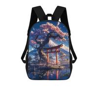 sinyumoney Japanese Sakura Tree Sac À Dos Enfant, Sac D'école, Sac À Dos Imprimé 3D Avec Motif De Dessin Animé, Grande Capacité, Pour Garçons Et Filles 17inch