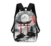 sinyumoney Japanese Torii Gate Paint Sac À Dos Scolaire Imprimé En 3D, Sac À Dos Décontracté Pour Enfants, Sac D'école Imprimé En 3D Pour Garçons, Primaire Et Collège 17inch
