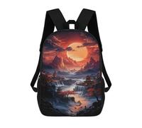 sinyumoney Japanese Waterfall Village Sac À Dos Imprimé En 3D Pour Garçons, Sac D'école Grande Capacité, Sac De Voyage, Sac À Livres, Sac D'école Pour Garçons, Mochila 17inch
