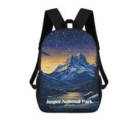 sinyumoney Jasper National Park Sacs À Dos Imprimés En 3D Pour Enfants, Sacs D'école Tendance Pour Garçons, Élèves Du Primaire Et Du Collège 17inch