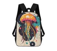 sinyumoney Jellyfish Abstract Art Colorful Jellyfish Pop Art Print Unique Ocean-Inspired Decor Sac À Dos Scolaire Pour Enfants Imprimé En 3D, Idéal Pour Les Voyages Et Les Livres 17inch