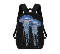 sinyumoney Jellyfish Couple 17inch Sac À Dos Scolaire Imprimé En 3D Pour Enfants, Style Décontracté Et Tendance, Idéal Pour Les Voyages Et Les Études.