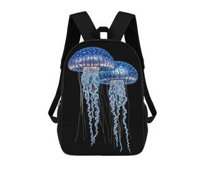 sinyumoney Jellyfish Couple 17inch Sac À Dos Scolaire Imprimé En 3D Pour Enfants, Style Décontracté Et Tendance, Idéal Pour Les Voyages Et Les Études.