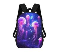 sinyumoney Jellyfish Glowing Squad Sac À Dos Scolaire Imprimé En 3D, Sac À Dos Décontracté Pour Enfants, Sac D'école Imprimé En 3D Pour Garçons, Primaire Et Collège 17inch