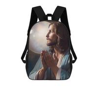 sinyumoney Jesus Christ Christian Sac À Dos Enfant Tendance Et Amusant, Sac À Dos Pour Garçons Et Adolescents, Sac D'école Imprimé En 3D Pour Garçons 17inch
