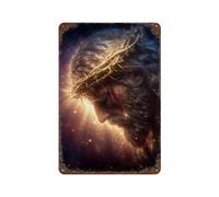 sinyumoney Jesus Christ Crown of Thorns Art Print -1 Décoration Murale Rétro En Métal Pour Salles De Jeux : Affiches, Drapeaux, Panneaux Et Plaques11.8 x7.9