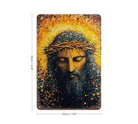 sinyumoney Jesus Christ Crown of Thorns Art Print -3 Plaques Métalliques Humoristiques Pour Bureau, Garage, Bar, Café, Pub11.8"x7.9"