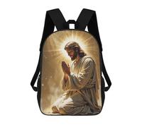 sinyumoney Jesus Christ Prayer Sac À Dos Enfant, Cartable Imprimé En 3D Pour Garçons Et Adolescents 17inch