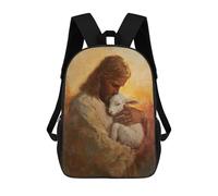 sinyumoney Jesus Holding Lamb Painting-3 Sac À Dos Scolaire Imprimé En 3D, Sac À Dos Tendance Pour Enfants, Sac À Dos Pour Garçons, Élèves Du Collège 17inch