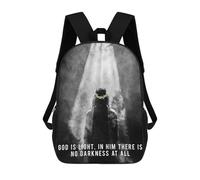 sinyumoney Jesus Light Sac À Dos Scolaire Pour Enfants, Imprimé En 3D, Tendance Et Décontracté, Pour Garçons, Élèves Du Primaire Et Du Collège 17inch