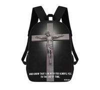 sinyumoney Jesus Poster Quotes Sacs À Dos Pour Enfants, Cartables Imprimés En 3D, Sacs À Dos Pour Élèves Du Primaire Et Du Collège, Garçons Et Filles 17inch