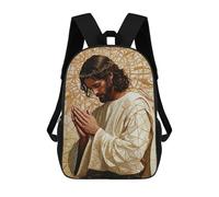 sinyumoney Jesus Praying Sac À Dos Scolaire Enfant Tendance Et Décontracté, Sac À Dos Imprimé En 3D Pour Garçon, Grand Sac À Dos 17inch