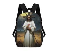 sinyumoney Jesus Sac À Dos Pour Garçons Et Adolescents, Sacs À Dos Pour Filles, Sacs À Dos Pour Tout-petits, Sacs À Livres Pour L'école Primaire Et Le Collège 17inch