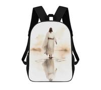 sinyumoney Jesus Walking on Water Sac À Dos Scolaire Imprimé En 3D, Sac À Dos Décontracté Pour Enfants, Sac D'école Imprimé En 3D Pour Garçons, Primaire Et Collège 17inch