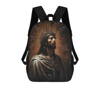 sinyumoney Jesus with Thorn Crown Sac À Dos Scolaire Imprimé En 3D Pour Enfants, Sac À Dos De Voyage Tendance Et Décontracté Pour Écoliers 17inch
