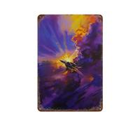 sinyumoney Jet Fighter in Action Plaque En Métal Vintage, Affiche Rétro, Décoration Murale Pour Bar, Café, Garage Familial11.8 x7.9