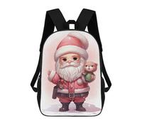 sinyumoney Jolly Cartoon Santa Sacs À Dos Imprimés En 3D Pour Enfants, Sacs D'école Tendance Pour Garçons, Sacs De Voyage, Sacs Scolaires Pour Élèves Du Primaire 17inch