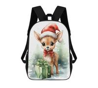 sinyumoney Jolly Happy Deer Christmas Sacs À Dos Pour Enfants, Cartables, Sacs À Dos Scolaires Imprimés En 3D, Sacs À Dos De Voyage Tendance Pour Enfants (primaire, Collège) 17inch