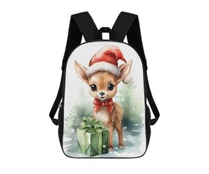 sinyumoney Jolly Happy Deer Christmas Sacs À Dos Pour Enfants, Cartables, Sacs À Dos Scolaires Imprimés En 3D, Sacs À Dos De Voyage Tendance Pour Enfants (primaire, Collège) 17inch