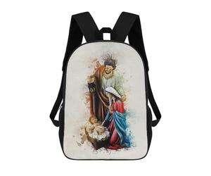 sinyumoney Joseph Mary And Jesus Sac À Dos Enfant Tendance Et Amusant, Sac À Dos Pour Garçons Et Adolescents, Sac D'école Imprimé En 3D Pour Garçons 17inch