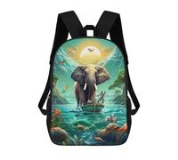 sinyumoney Journey Through Fantasy Waters Sac À Dos Enfant, Sac D'école, Sac À Dos Imprimé 3D Avec Motif De Dessin Animé, Grande Capacité, Pour Garçons Et Filles 17inch