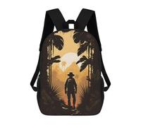 sinyumoney Jungle Explorer -3 Sac À Dos Scolaire Pour Enfants Imprimé En 3D, Idéal Pour Les Voyages Et Les Livres 17inch