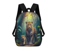 sinyumoney Jungle Jaguar Family Sacs À Dos Pour Enfants, Sac À Dos Scolaire, Sac À Dos Imprimé En 3D Pour Enfants, Sac À Dos De Voyage, Sac À Livres, Sac D'école Pour Enfants 17inch