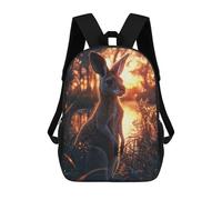 sinyumoney Kangaroo in Golden Sunset Light Sacs À Dos Imprimés En 3D Pour Enfants, Sacs D'école Tendance Pour Garçons, Sacs De Voyage, Sacs Scolaires Pour Élèves Du Primaire 17inch