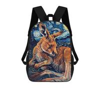 sinyumoney Kangaroo in Starry Night Style Sac À Dos Enfant, Sac À Dos Anime, Grand Sac À Dos Enfant, Sac À Dos Imprimé En 3D Pour Enfants, Cartable, Cartable Pour Garçons Et Filles 17inch