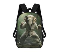sinyumoney Karate Elephant Sacs À Dos Pour Enfants, Cartables, Sacs À Dos Scolaires Imprimés En 3D, Sacs À Dos De Voyage Tendance Pour Enfants (primaire, Collège) 17inch