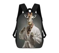 sinyumoney Karate Giraffe Sac À Dos Enfant, Cartable Imprimé En 3D Pour Garçons Et Adolescents 17inch