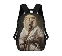 sinyumoney Karate Lion Sacs À Dos Pour Enfants, Sac D'école Imprimé En 3D, Cartable Pour Enfants, Sac De Voyage, Sac À Dos Garçon Fille, Sac D'école Pour Enfants 17inch