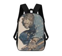 sinyumoney Karate Lion Warrior Sac À Dos Scolaire Pour Enfants, Imprimé En 3D, Tendance Et Décontracté, Pour Garçons, Élèves Du Primaire Et Du Collège 17inch