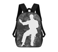 sinyumoney Karate Silhouette 23 Sacs À Dos Scolaires Pour Enfants, Sac D'école Imprimé En 3D Pour Garçons, Élèves Du Primaire Et Du Collège 17inch