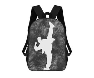 sinyumoney Karate Silhouette Sacs À Dos Scolaires Pour Enfants, Sac D'école Tendance, Sac D'école Imprimé En 3D Pour Garçons, Élèves Du Primaire Et Du Collège 17inch